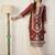 orange cotton silk festive wear long kurti