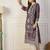 purple cotton silk festive wear long kurti