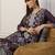 purple cotton silk festive wear long kurti