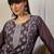 purple cotton silk festive wear long kurti