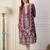 lavender cotton silk festive wear long kurti