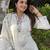white silk blend festive kurta set