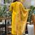 yellow silk blend festive kurta set