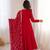 red vichitra festive wear anarkali