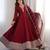 maroon festive wear anarkali