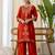 cognac silk blend festive kurta set