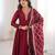 maroon festive wear anarkali