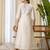 white silk blend festive kurta set