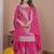 rani-pink crepe festive kurta set