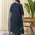 teal silk blend festive kurta set