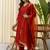 cognac silk blend festive kurta set