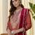 peach silk blend festive kurta set