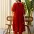 cognac silk blend festive kurta set