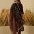 brown silk blend festive kurta set