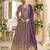 Blue georgette full stitched free size upto 42 heavy embroidery wedding gowns