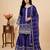 blue silk festive kurta set