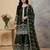 dark-green silk festive kurta set