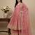 pink silk festive kurta set