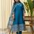 royal-blue silk blend festive kurta set