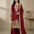 red silk festive kurta set