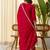 rani-pink silk blend festive kurta set