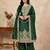 green silk festive kurta set