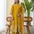 mustard silk blend festive kurta set