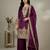 wine silk festive kurta set