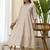 cream silk blend festive kurta set
