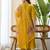 mustard silk blend festive kurta set