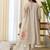 cream silk blend festive kurta set