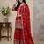 red silk festive kurta set
