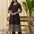 brown silk blend festive kurta set