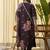 brown silk blend festive kurta set