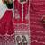 red silk festive kurta set