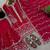 red silk festive kurta set