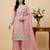 pink silk festive kurta set