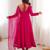 rani-pink chanderi silk festive kurta set