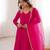 rani-pink chanderi silk festive kurta set