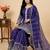 blue silk festive kurta set