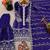 blue silk festive kurta set