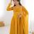 yellow georgette festive wear anarkali