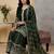 dark-green silk festive kurta set