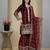 maroon silk festive kurta set