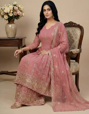 pink silk festive kurta set 2