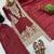 red silk festive kurta set