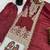 red silk festive kurta set
