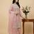 pink silk festive kurta set