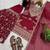red georgette festive kurta set