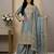 grey silk festive kurta set